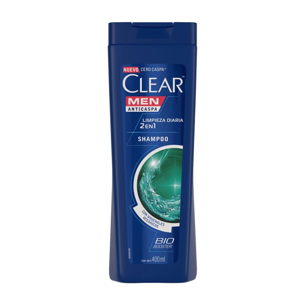 CLEAR SHAMPO MEN 2EN1 EFFECT UNID. X 400