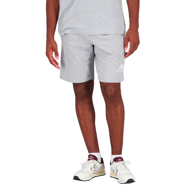 Short Essentials Stacked Logo French Terry de Hombre Gris