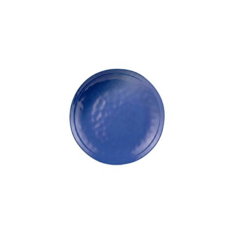 PLATO CERAMICA AZUL P/POSTRE 20.5CM Unica