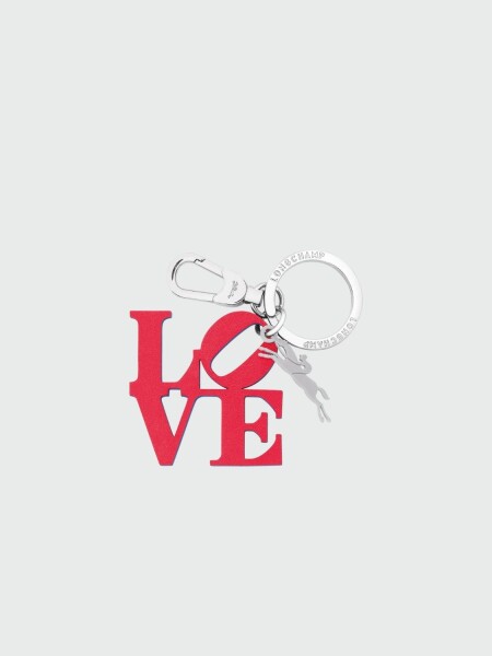 Longchamp -Llavero Longchamp X Robert Indiana Rojo