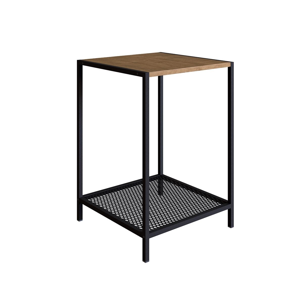 Mesa Lateral Metro Aacero Madera Estante Rejilla Mlmt915mn - MESA LATERAL METRO 