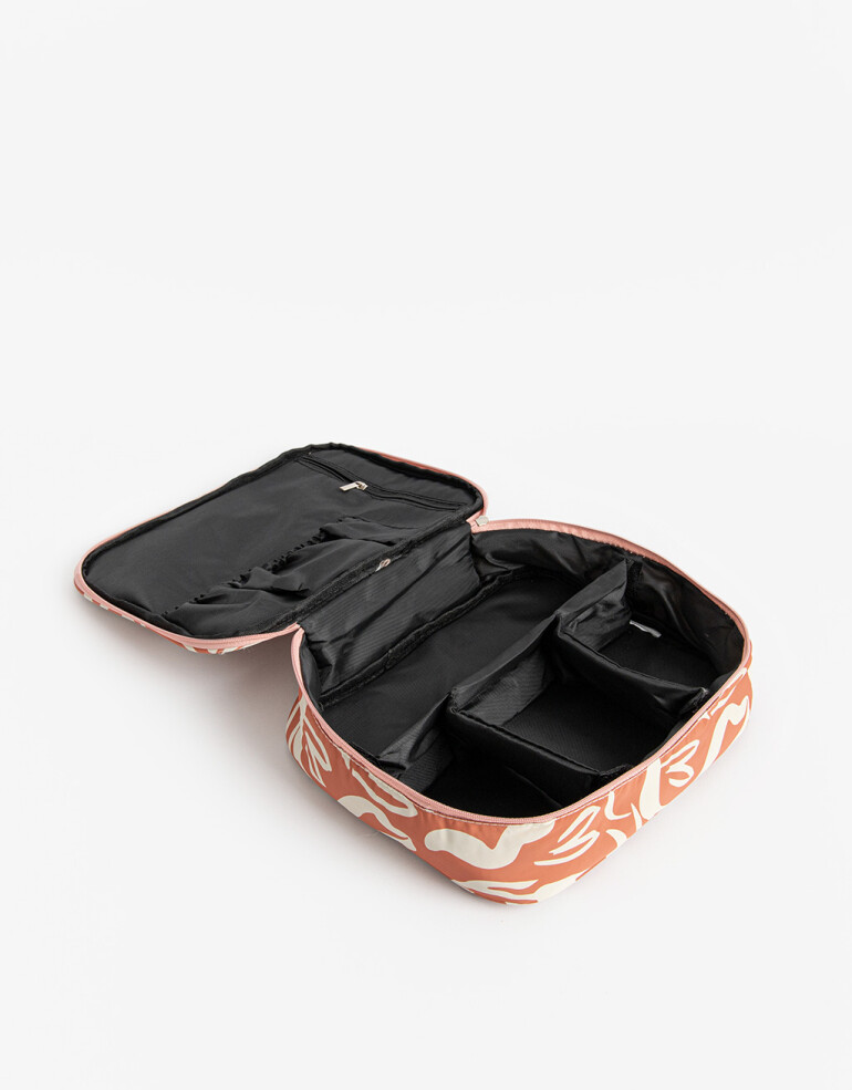 Porta Cosméticos Organizador de Carteras Portacosméticos De Material Reciclado - Estampado Flores