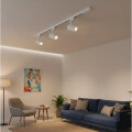 Set De Riel + 3 Spots 1.00m De Largo Soporte De Luz Blanco