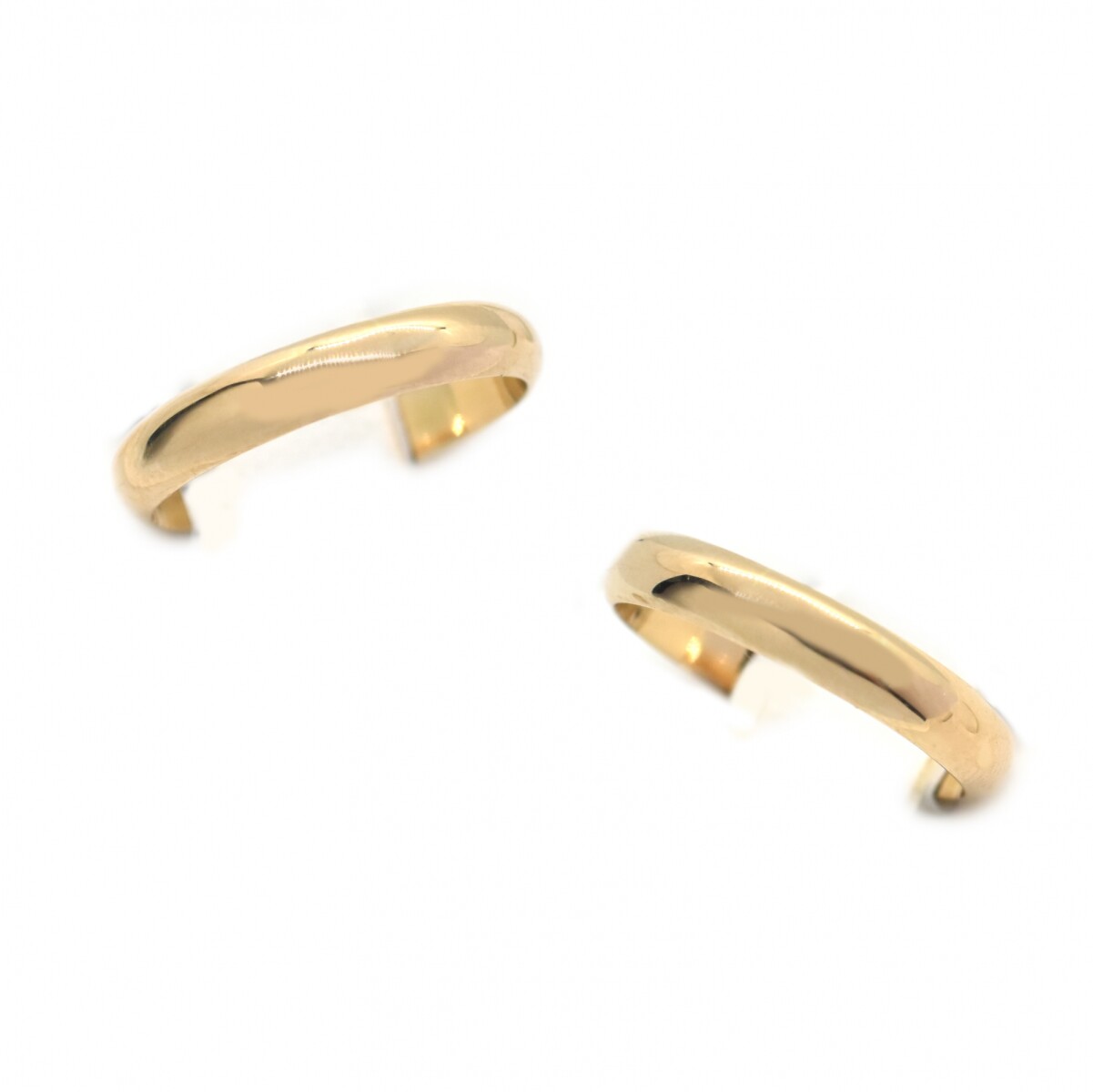 Par de Alianzas y Cintillo en Oro 18 Kilates Rojo 3mm Gruesas 