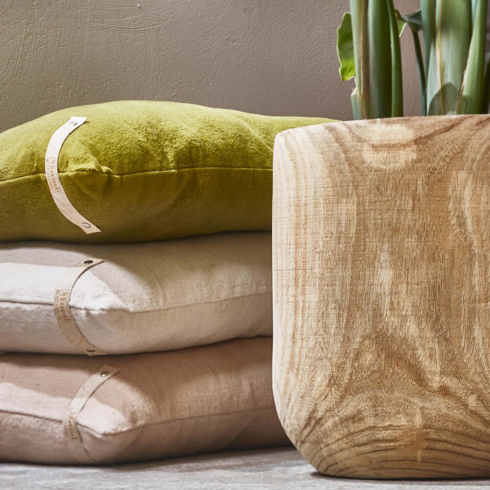 MACETA MADERA NATURAL-BEIGE PIA