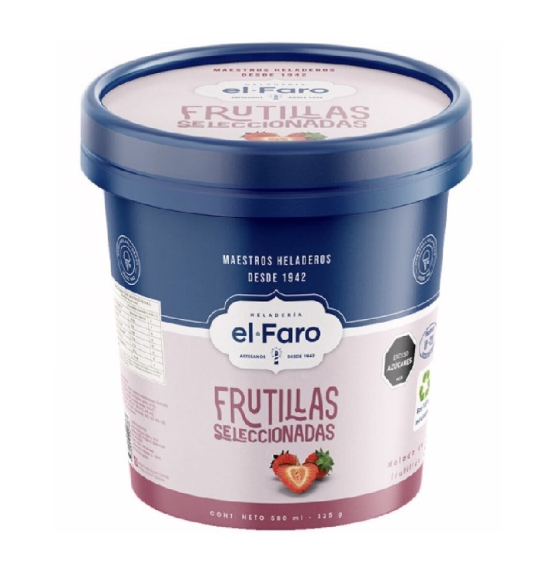 HELADO FRUTILLA 500ML EL FARO 