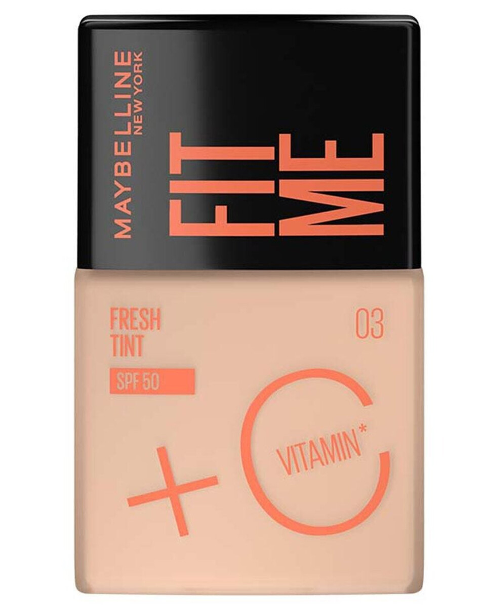 Base de Maquillaje Maybelline Fit Me Fresh Tint FPS50 + Vitamina C - Tono 03 