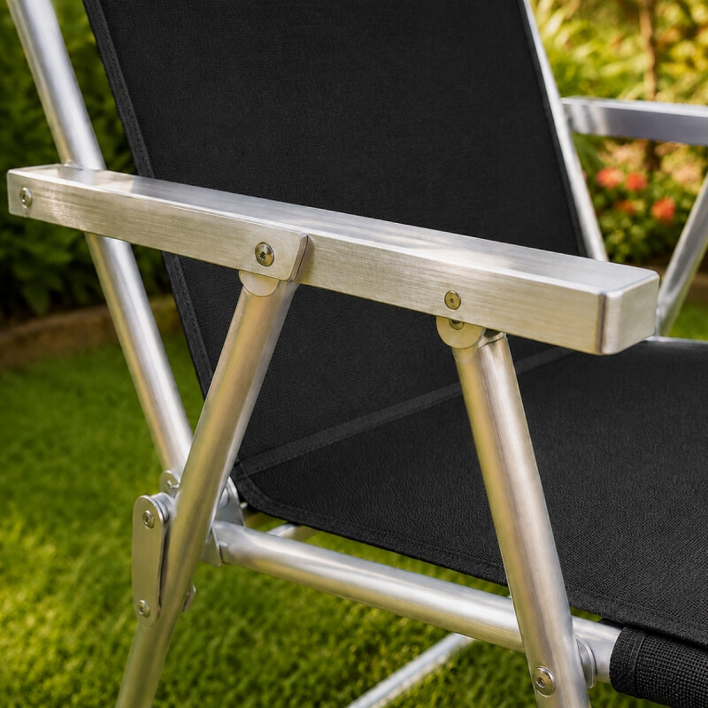 Silla Alta Conforto Aluminio NEGRO