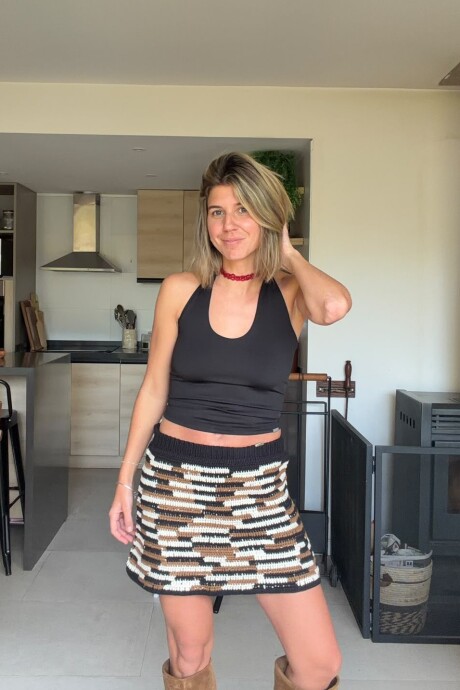 Falda Egea Marron/Beige
