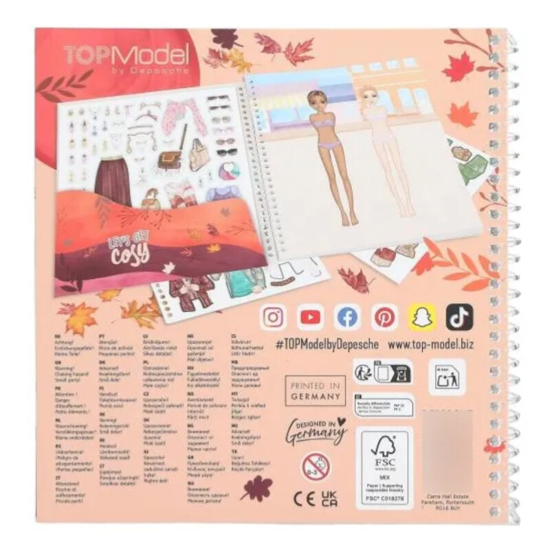 Libro Creativo Stickers Top Model Dress Me Up Otoño Libro Creativo Stickers Top Model Dress Me Up Otoño