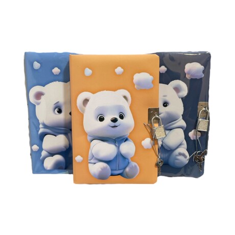 Cuadernito con Candado Oso Polar
