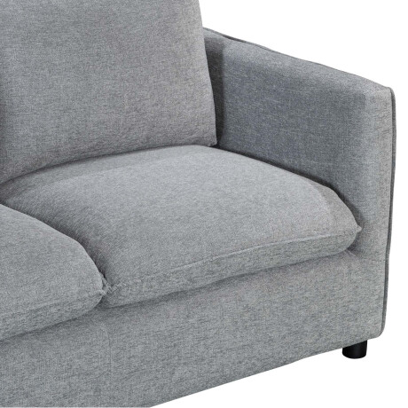 SOFÁ 2 CUERPOS TELA GRIS AMSTERDAM