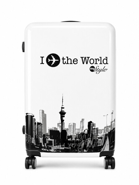 VALIJA THE WORLD GRIS