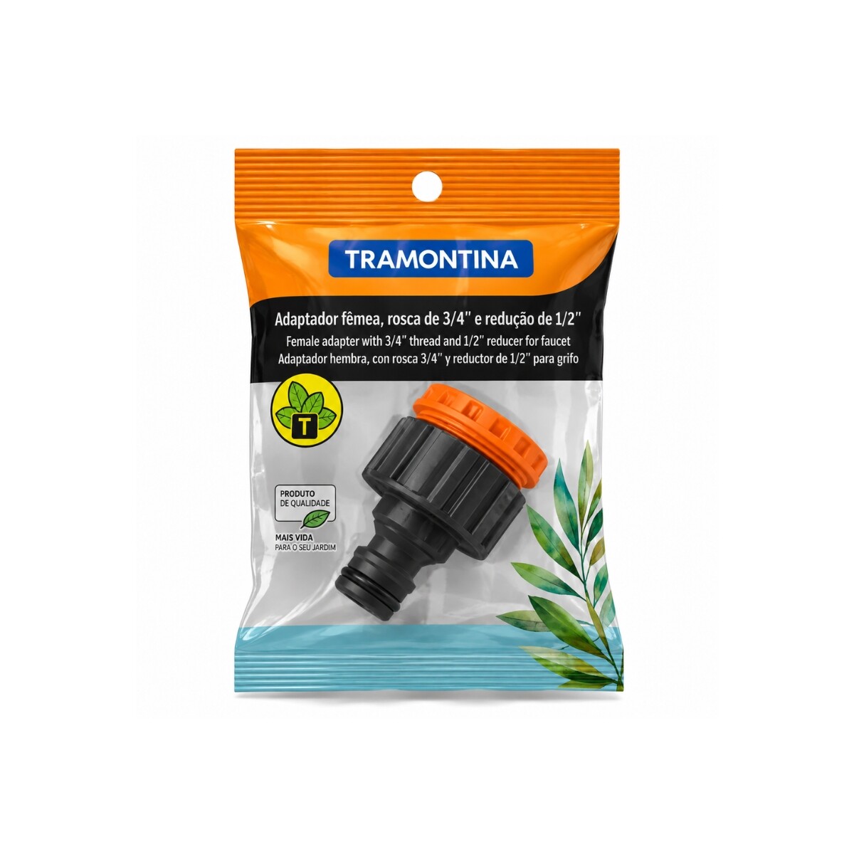 Adaptador Rosca 1/2" y 3/4" para Manguera 78502 Tramontina Adaptador Rosca 1/2" Y 3/4" Para Manguera 78502 Tramontina