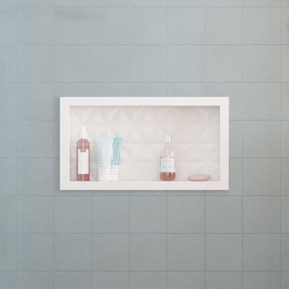 NICHO DE EMPOTRAR PARA DUCHA MARMOL SINTETÉTICO 60x30 CM COLOR BLANCO Nicho De Empotrar Para Ducha Marmol Sintetético 60x30 Cm Color Blanco