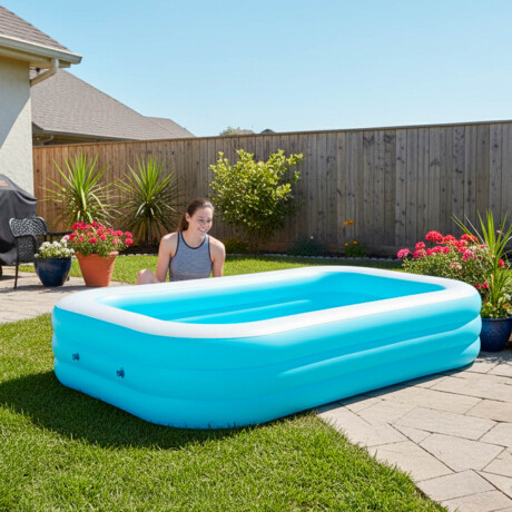 Piscina Gomón Avenli Jilong 3 Aros 1258L 305x183x56cm Piscina Gomón Avenli Jilong 3 Aros 1258L 305x183x56cm