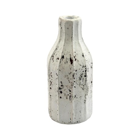 JARRÓN DECORATIVO NALA 15*15*30, TERRACOTA BLANCO BLANCO