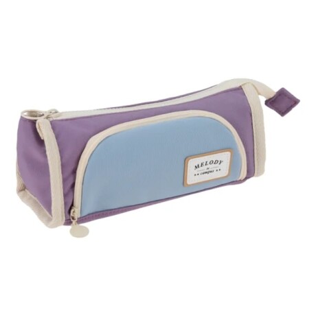 Cartuchera Campus Melody Triangular Violeta y Celeste