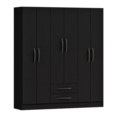 Ropero 6 Puertas 2 Cajones Armario Placard Roperia Color Negro Ropero 6 Puertas 2 Cajones Armario Placard Roperia Color Negro