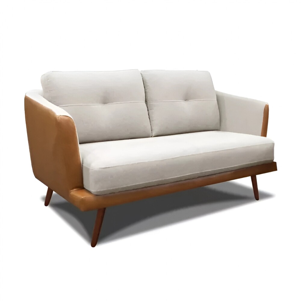 Sillón 2 Cuerpos Sofá - Triunfo Marron y beige