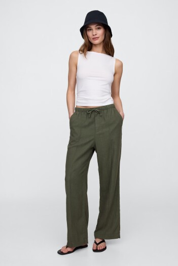 Pantalón De Lino Mujer Thyme 19-0309 Tcx