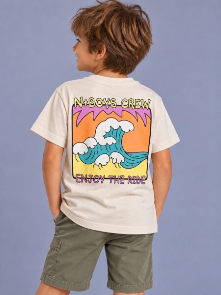 T-SHIRT N.SAILS 1516 M.C NIÑO enjo BEIGE