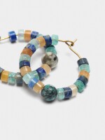 Aros Medianos Con Piedras multicolor
