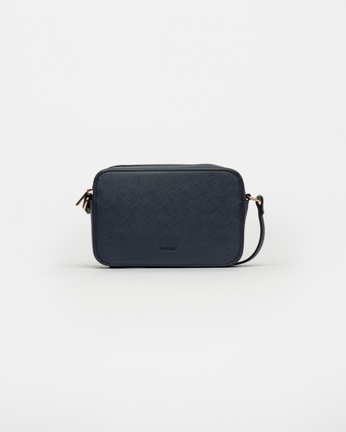 Mini Bag Lane En Efecto Cuero Zaffiano Azul