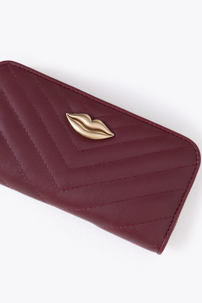 MAXI BILLETERA LIPSTICK Bordo