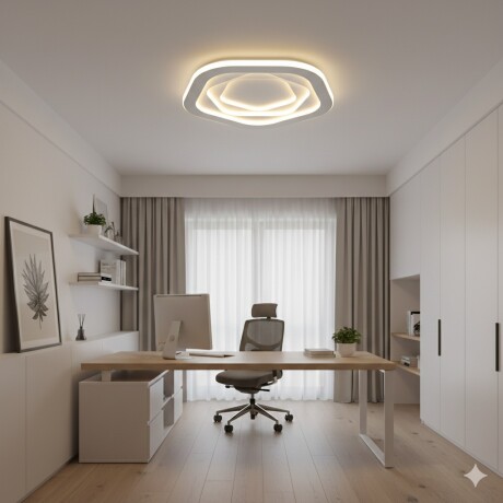 Plafón LED pentagonal a control remoto con funciones Plafón LED pentagonal a control remoto con funciones