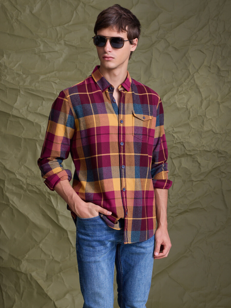 SHIRT VIRGINIA 5.0 - BORDÓ-MAIZ 