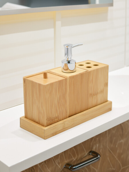 SET PARA BAÑO BAMBOO MADERA