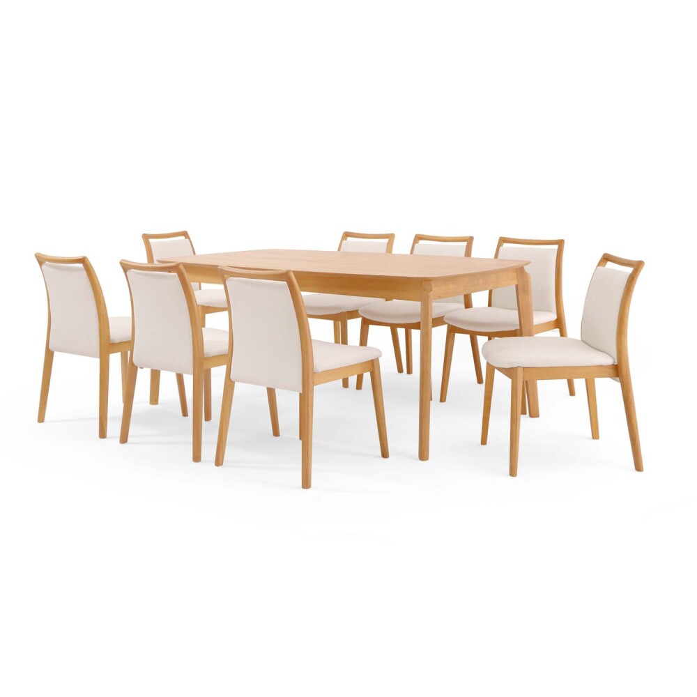 JUEGO DE COMEDOR 1+8 MADERA AUGUSTO