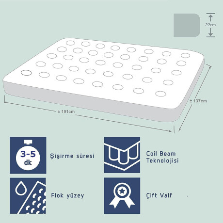 Colchón Inflable Avenli Jilong 2p Con Inflador + 2 Almohadas Jil024032