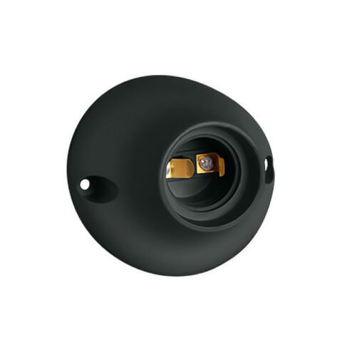 Receptáculo curvo E27 negro C76414