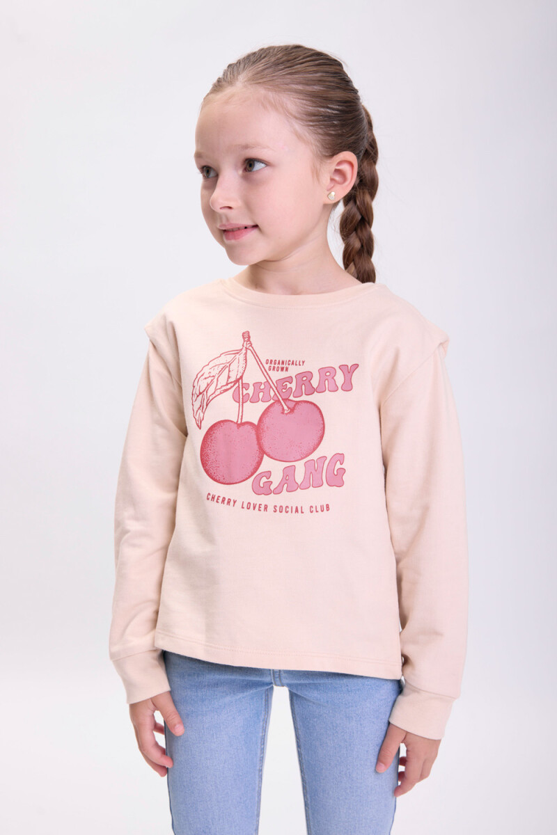 Buzo deportivo hombreras Beige