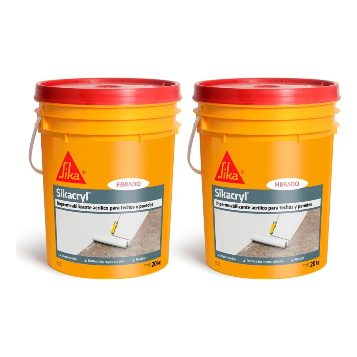 Membrana Liquida Sikacryl Fibrado Acrílica 20 + 20 Kgs Blanca 