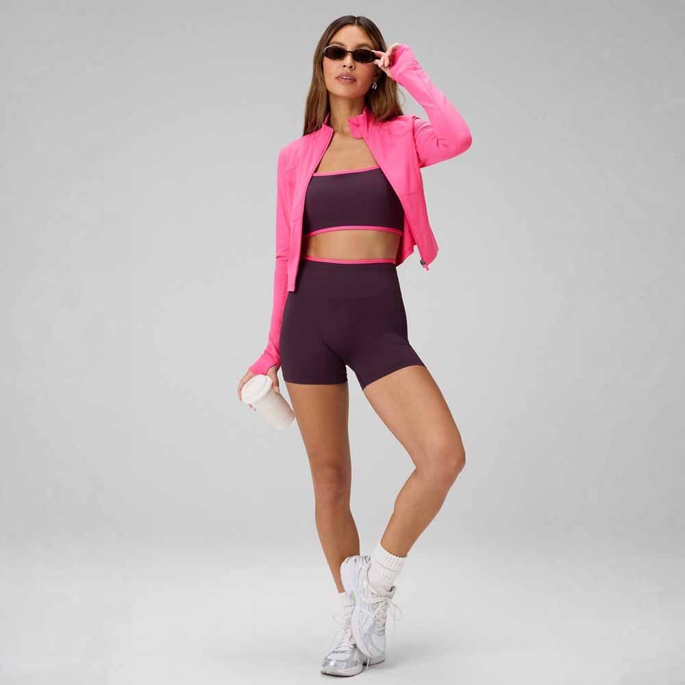 Shorts Seamless Scrunch Short 4" Mujer Oxblood/pink Crush