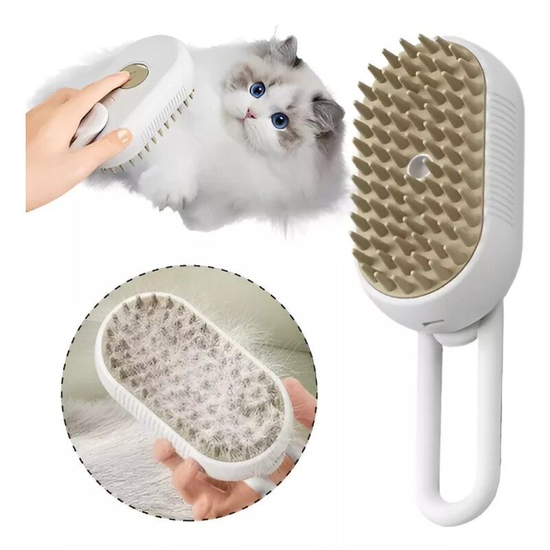 CEPILLO PEINE A VAPOR AUTOMÁTICO 3 EN 1 PARA PERROS Y GATOS RECARGABLE CEPILLO PEINE A VAPOR AUTOMÁTICO 3 EN 1 PARA PERROS Y GATOS RECARGABLE