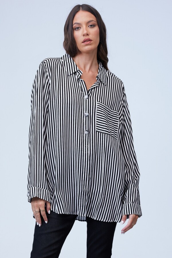 Blusa Oversize NEGRO/BLANCO