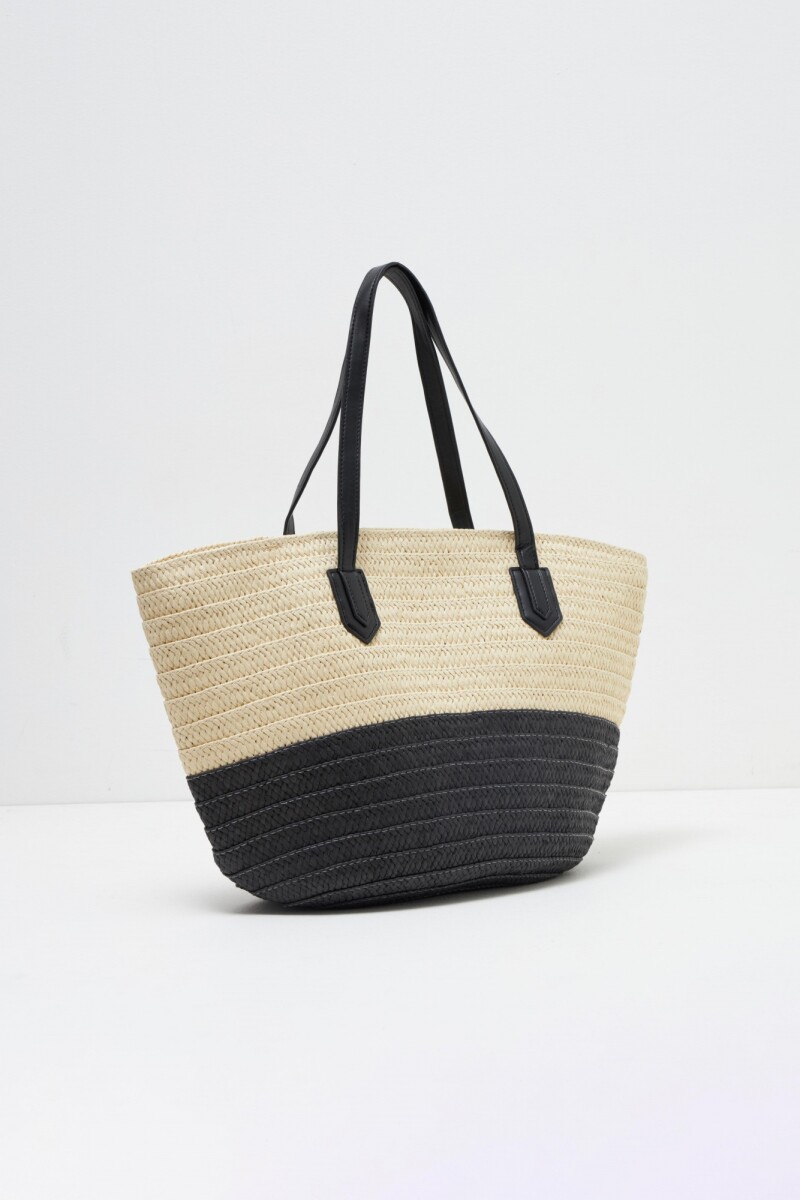 Bolso bicolor crudo