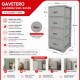 Gavetero cajonera simil ratán GRIS