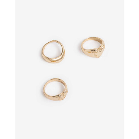 Sets Anillos Metal Dorado