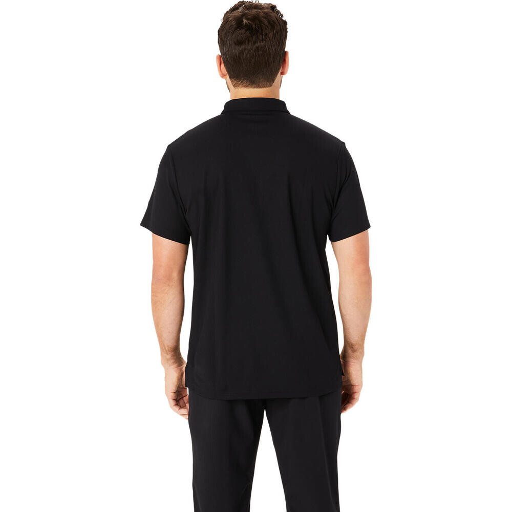 ASICS Spiral Embroidery Polo.Shirts - Hombre Performance Black