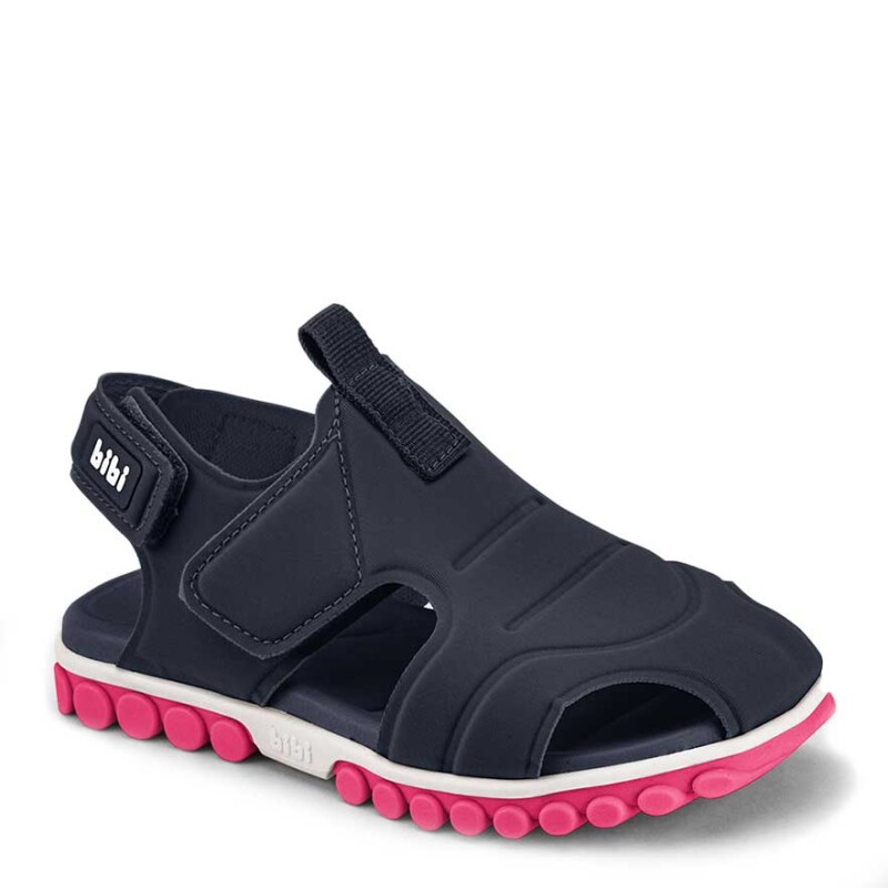Sandalias Infantiles Bibi Sand Roller Sport Azul Marino - Rosa
