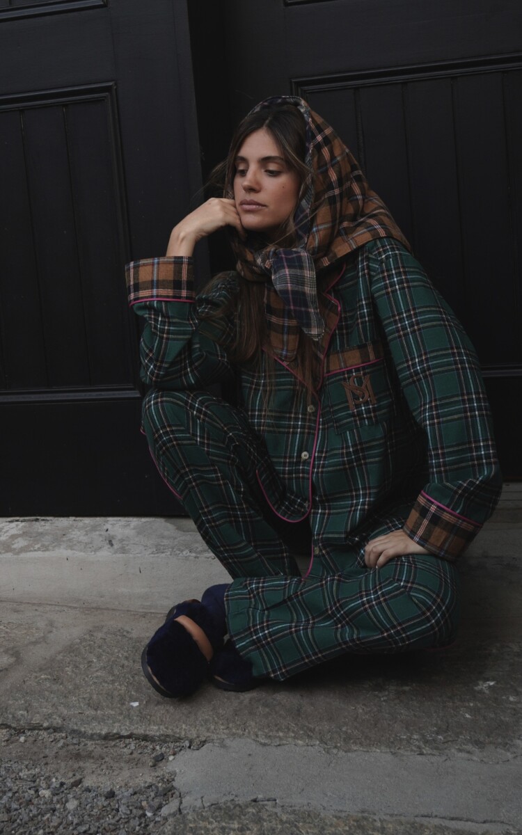 Sleepwalker Pijama Woman - Verde / Mostaza 