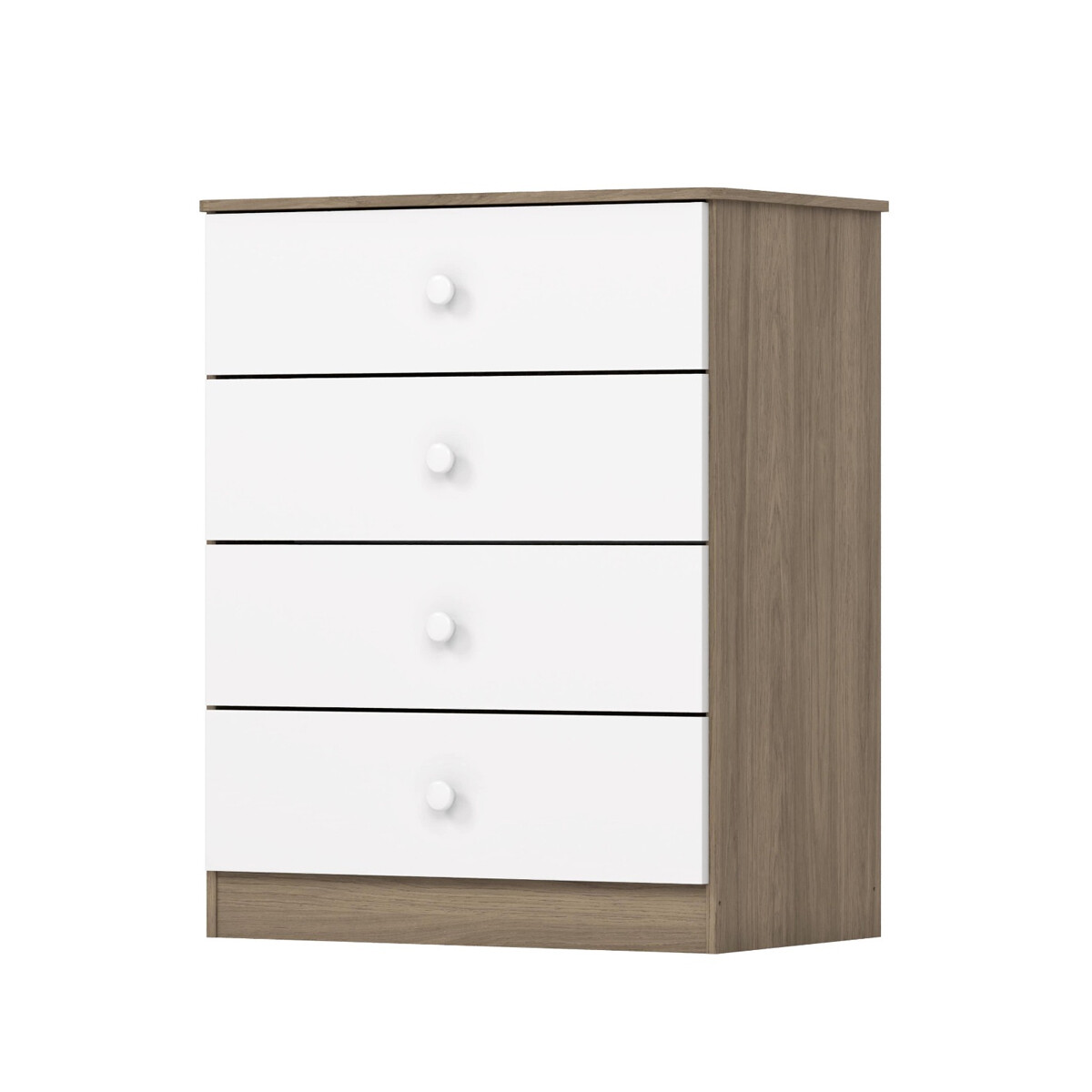 CÓMODA CAJONERA GUARDARROPA 4 CAJONES - MARRON 