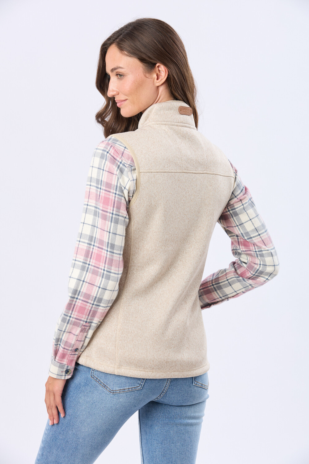 CHALECO CUELLO ALTO Beige