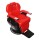 Sillon de Peluqueria Barberia Hidraulico Reclinable Ecocuero Rojo