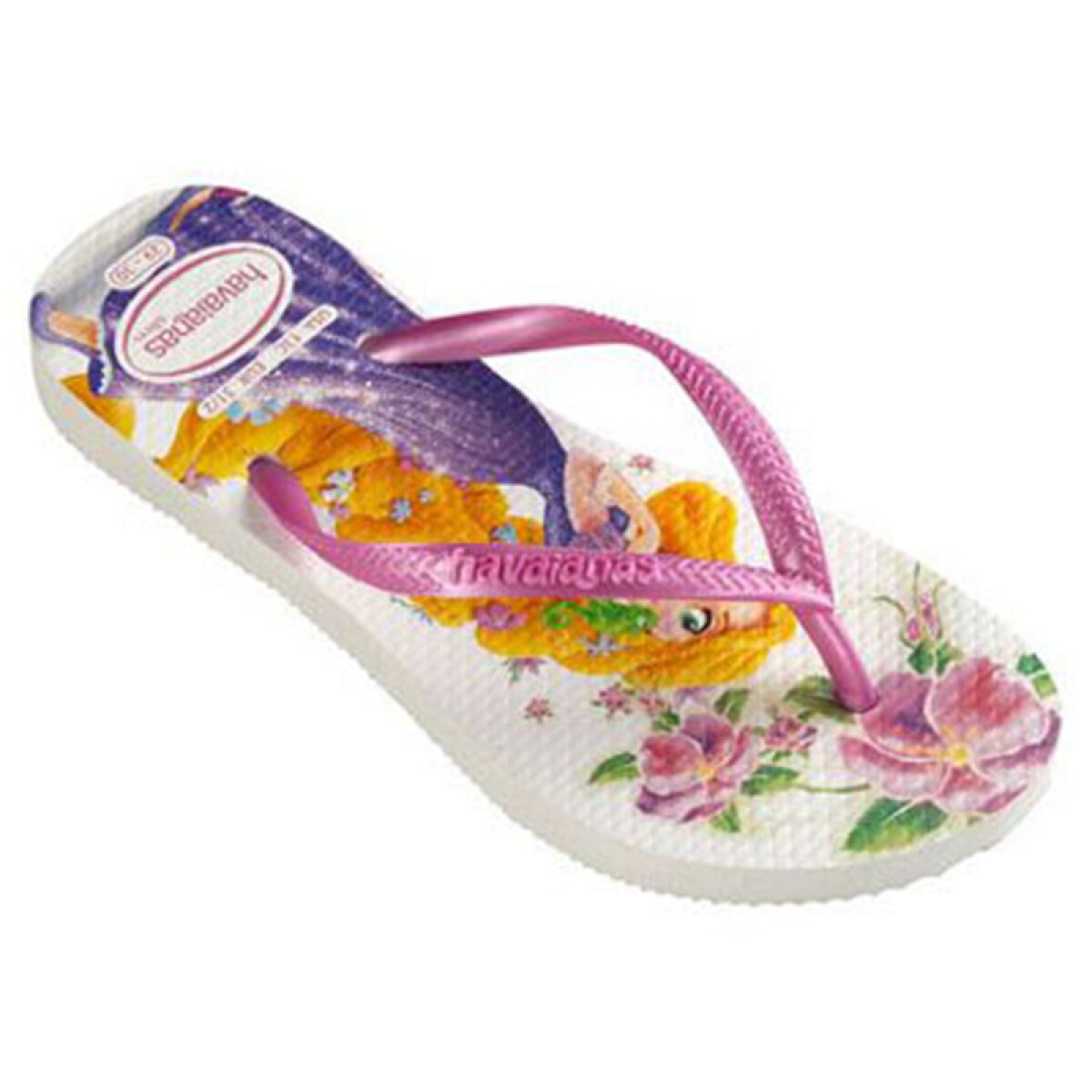Sandalias Infantiles Havaianas Kids Slim Princes - Blanco - Rosado 